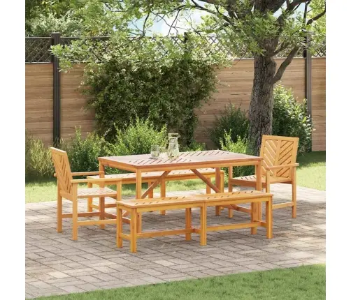 Sodo Valgomojo Komplektas 5 Pcs Ruda 150 X 90 X 74 Cm Sodo Valgomojo Komplektas 5 Pcs Ruda 150 X 90 X 74 Cm