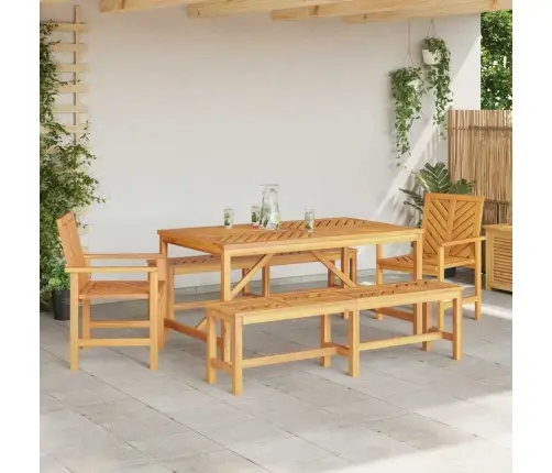 Sodo Valgomojo Komplektas 5 Pcs Ruda 150 X 90 X 74 Cm Sodo Valgomojo Komplektas 5 Pcs Ruda 150 X 90 X 74 Cm