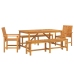 Aia Söögilaudade Komplekt 5 Pcs Pruun 150 X 90 X 74 Cm