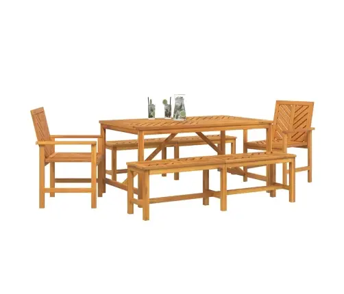 Sodo Valgomojo Komplektas 5 Pcs Ruda 150 X 90 X 74 Cm Sodo Valgomojo Komplektas 5 Pcs Ruda 150 X 90 X 74 Cm