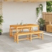 Sodo Valgomojo Komplektas 3 Pcs Ruda 150 X 90 X 74 Cm