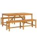 Sodo Valgomojo Komplektas 3 Pcs Ruda 150 X 90 X 74 Cm
