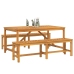 Sodo Valgomojo Komplektas 3 Pcs Ruda 150 X 90 X 74 Cm