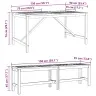 3 Gabalu Dārza Ēdamistabas Komplekts Cieta Koka Akācijas Vidaxl