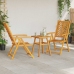 Sodo Bistro Rinkinys 3 Pcs Ruda Akacijos Medienos Masyvas