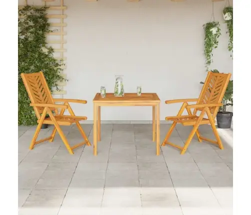 Sodo Valgomojo Komplektas 3 Pcs Ruda 90 X 90 X 74 Cm