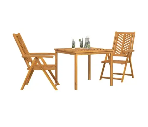 Sodo Valgomojo Komplektas 3 Pcs Ruda 90 X 90 X 74 Cm