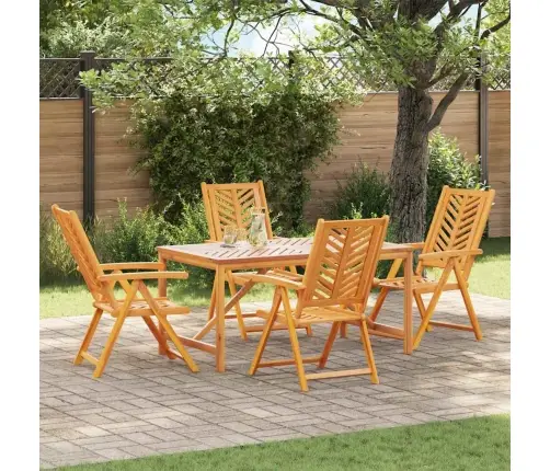 Aia Söögilaudade Komplekt 5 Pcs Pruun Tugev Akaatsiapuit