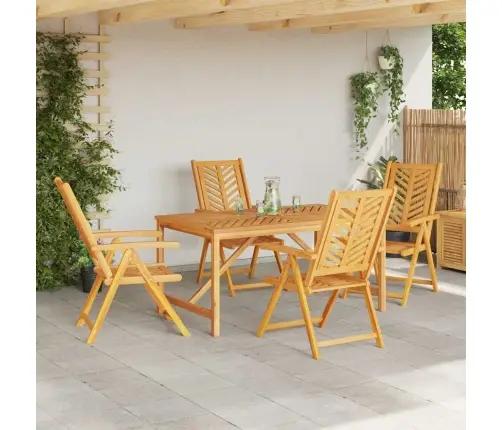 Aia Söögilaudade Komplekt 5 Pcs Pruun Tugev Akaatsiapuit