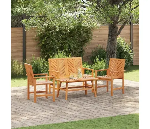 4 Daļu Dārza Atpūtas Komplekts Cietais Koks Akācija Vidaxl