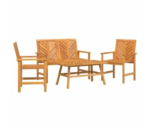 4 Daļu Dārza Atpūtas Komplekts Cietais Koks Akācija Vidaxl