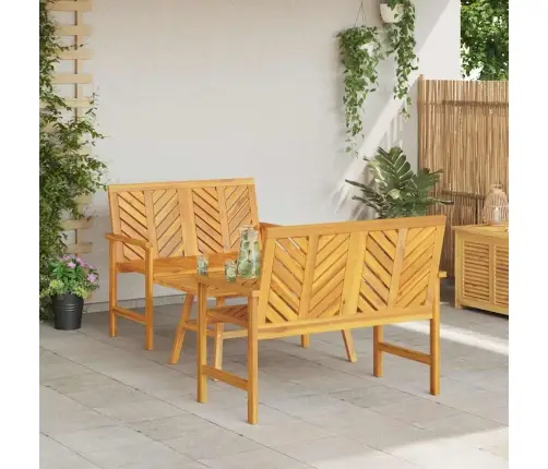 3 Daļu Dārza Atpūtas Komplekts Cietā Koka Akācija Vidaxl