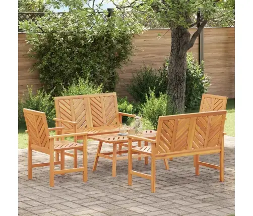 Sodo Poilsio Komplektas 5 Pcs Ruda Kietos Akacijos Mediena