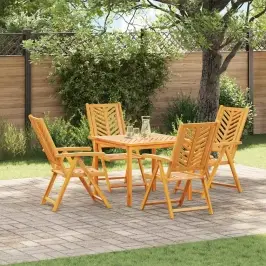 Noliemtais Krēsls 4 Pcs Brūna 57 X 71 X 90Cm Koka Vidaxl