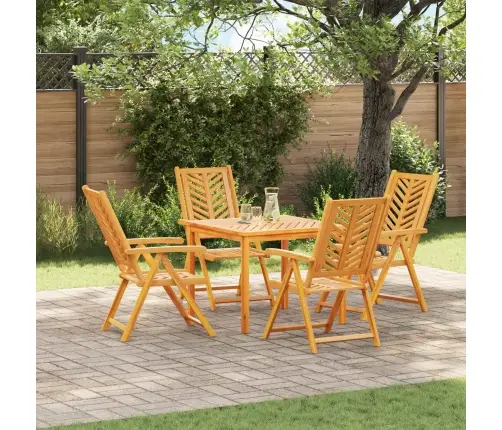 Atzveltnes Dārza Krēsli 4 Gab. Ciets Akāciju Koks Vidaxl