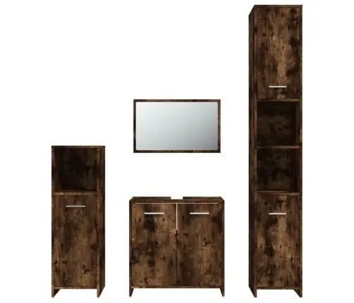 4-Daļīgs Vannasistabas Mēbeļu Komplekts, Ozolkoka Krāsa Vidaxl