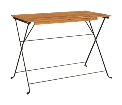 Kokkupandav Bistroolaud, 100X54X71 cm Akaatsiapuit Ja Teras