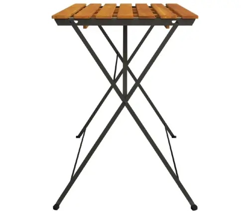Kokkupandav Bistroolaud, 100X54X71 cm Akaatsiapuit Ja Teras