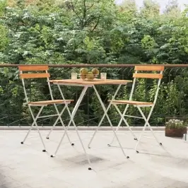 Sulankstomos Bistro Kėdės, 2Vnt., Akacijos Masyvas Ir Plienas