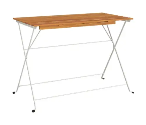 Kokkupandav Bistroolaud, 100X54X71 cm Akaatsiapuit Ja Teras