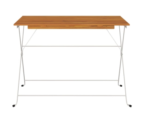 Saliekams Bistro Galds, 100X54X71 Cm, Akācijas Koks, Tērauds Vidaxl
