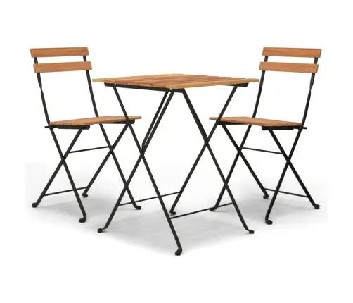 3-Osaline Kokkupandav Bistrookomplekt, Tiikpuu Ja Teras