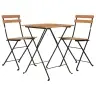 3-Osaline Kokkupandav Bistrookomplekt, Tiikpuu Ja Teras