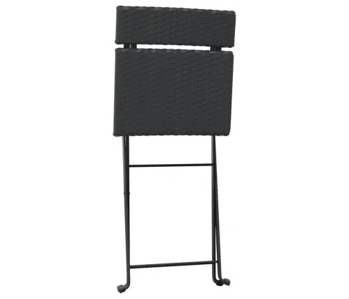 Sulankstomas Bistro Komplektas, 3 Dalių, Juodas, Poliratanas