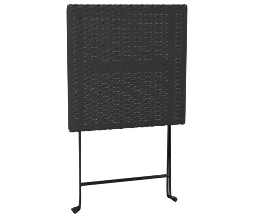 Sulankstomas Bistro Komplektas, 3 Dalių, Juodas, Poliratanas