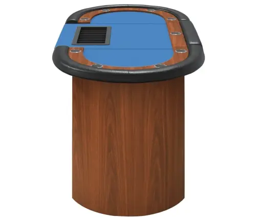 Pokera Galds Ar Žetonu Trauku, 10 Personām,Zils, 160X80X75 Cm Vidaxl
