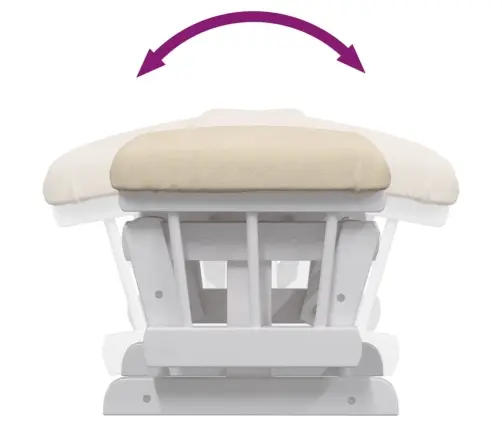 Šūpuļkrēsls Ar Kāju Balstu, Krēmbalts Audums Vidaxl