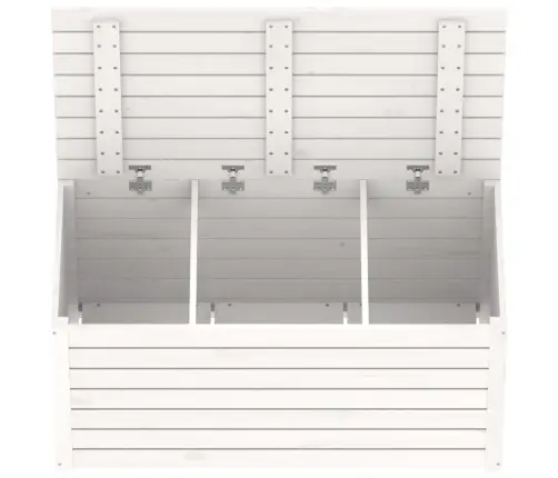 Sodo Dėžė, Balta, 101X50,5X46,5cm Pušies Medienos Masyvas