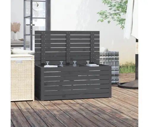 Dārza Kaste, Pelēka, 101X50,5X46,5 Cm, Priedes Masīvkoks Vidaxl