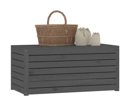 Dārza Kaste, Pelēka, 101X50,5X46,5 Cm, Priedes Masīvkoks Vidaxl