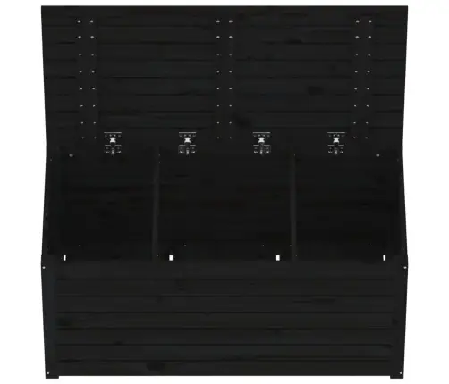 Dārza Kaste, Melna, 101X50,5X46,5 Cm, Priedes Masīvkoks Vidaxl