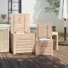 Sodo Dėžių Rinkinys, 3Vnt., Pušies Medienos Masyvas