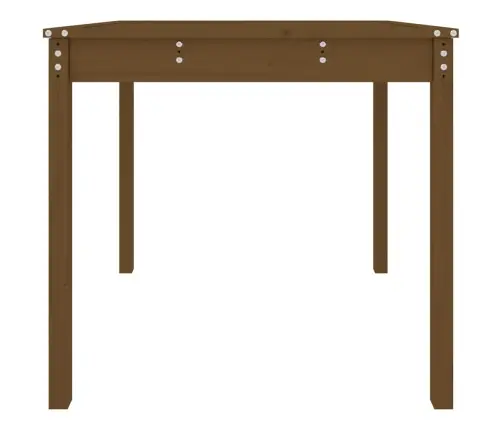 Sodo Stalas, Medaus Rudas, 82,5X82,5X76cm Pušies Masyvas