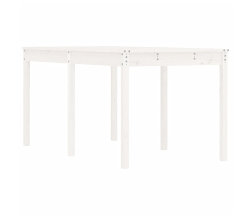 Sodo Stalas, Baltas, 159,5X82,5X76cm Pušies Medienos Masyvas