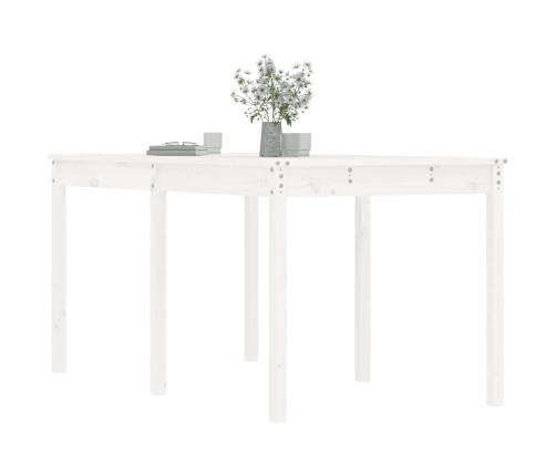 Sodo Stalas, Baltas, 159,5X82,5X76cm Pušies Medienos Masyvas