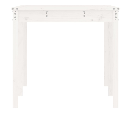 Sodo Stalas, Baltas, 159,5X82,5X76cm Pušies Medienos Masyvas