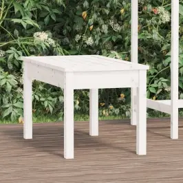 Dārza Sols, 80X44X45 Cm, Priedes Masīvkoks, Balts Vidaxl