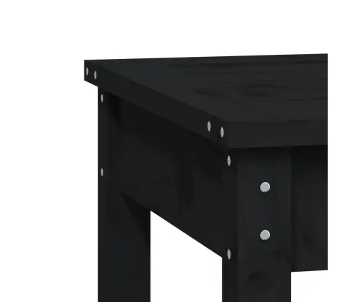Dārza Sols, Melns, 80X44X45 Cm, Priedes Masīvkoks Vidaxl