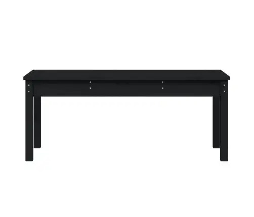 Sodo Suoliukas, Juodas, 109X44X45cm Pušies Medienos Masyvas