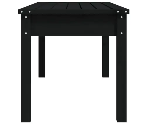 Sodo Suoliukas, Juodas, 109X44X45cm Pušies Medienos Masyvas