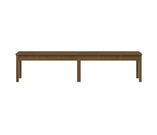 Divvietīgs Dārza Sols, Brūns, 203,5X44X45 Cm, Priedes Masīvkoks Vidaxl