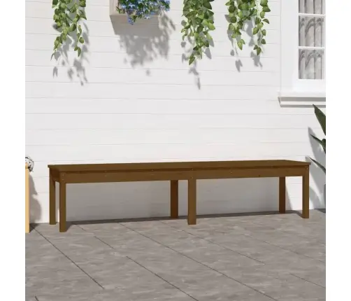 Divvietīgs Dārza Sols, Brūns, 203,5X44X45 Cm, Priedes Masīvkoks Vidaxl