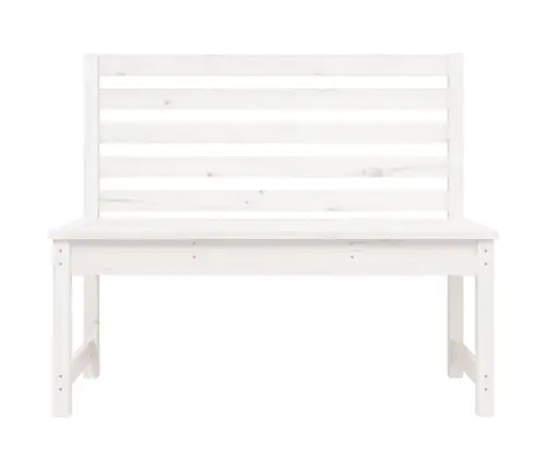 Sodo Suoliukas, Baltos Spalvos, 109cm Pušies Medienos Masyvas