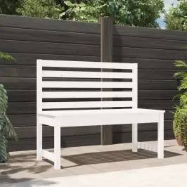 Sodo Suoliukas, Baltos Spalvos, 109cm Pušies Medienos Masyvas