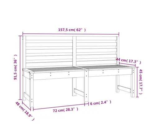Dārza Sols, 157,5Cm, Duglasa Egles Masīvkoks Vidaxl Dārza Sols, 157,5Cm, Duglasa Egles Masīvkoks Vidaxl