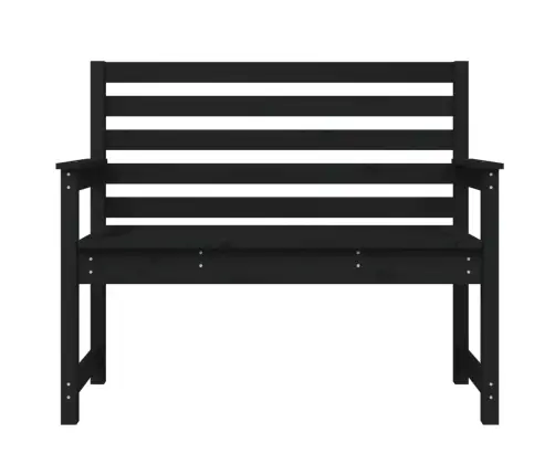 Sodo Suoliukas, Juodas, 109X48X91,5cm Pušies Medienos Masyvas